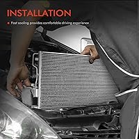 Vista 7 de A-Premium Condensador de aire acondicionado compatible con Honda CR-V 2002-2006, Element 2003-2011, L4 2.4L, Reemplazo# 3112, 80110S9A013