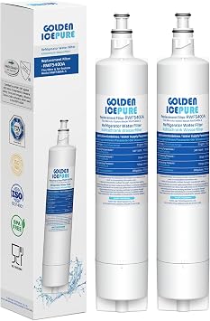 GOLDEN ICEPURE 847200 Refrigerator Water Filter Replacement for Fisher & Paykel 847200-2 847200-WF, Compatible with Fisher Paykel Refrigerator Model Number E522, E422, E402, 2 Pack