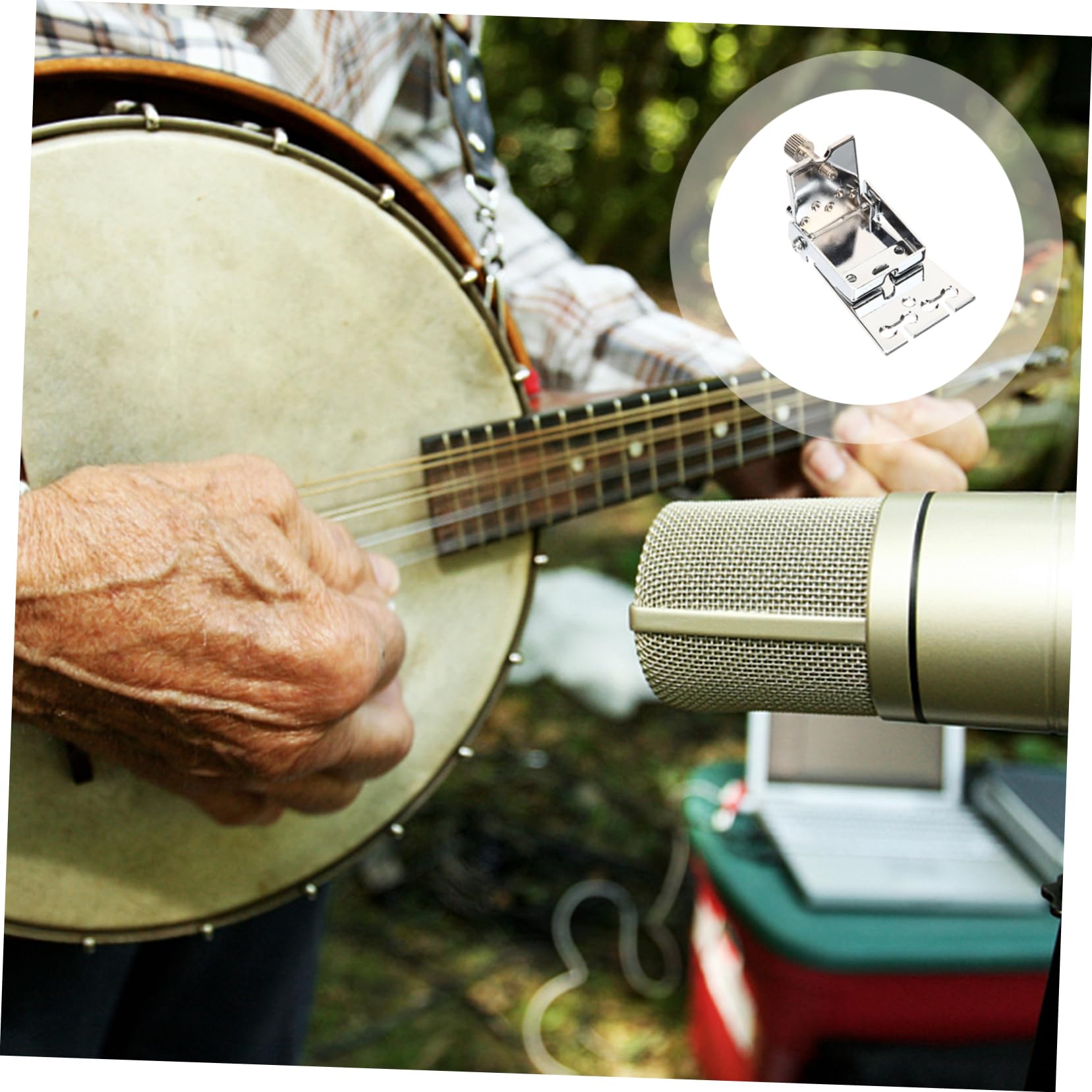 Toyvian 3stücke Metal Banjo Tailpiece Saiter Banjo Zubehör Langebige Und Korrosionsbeständige Konstruktion Installieren Silberne Ausführung