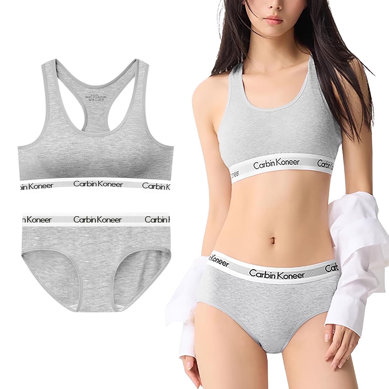 Amazon | [VIVIMODA] ブラジャー ショーツセット 綿 スポーツブラ 上下