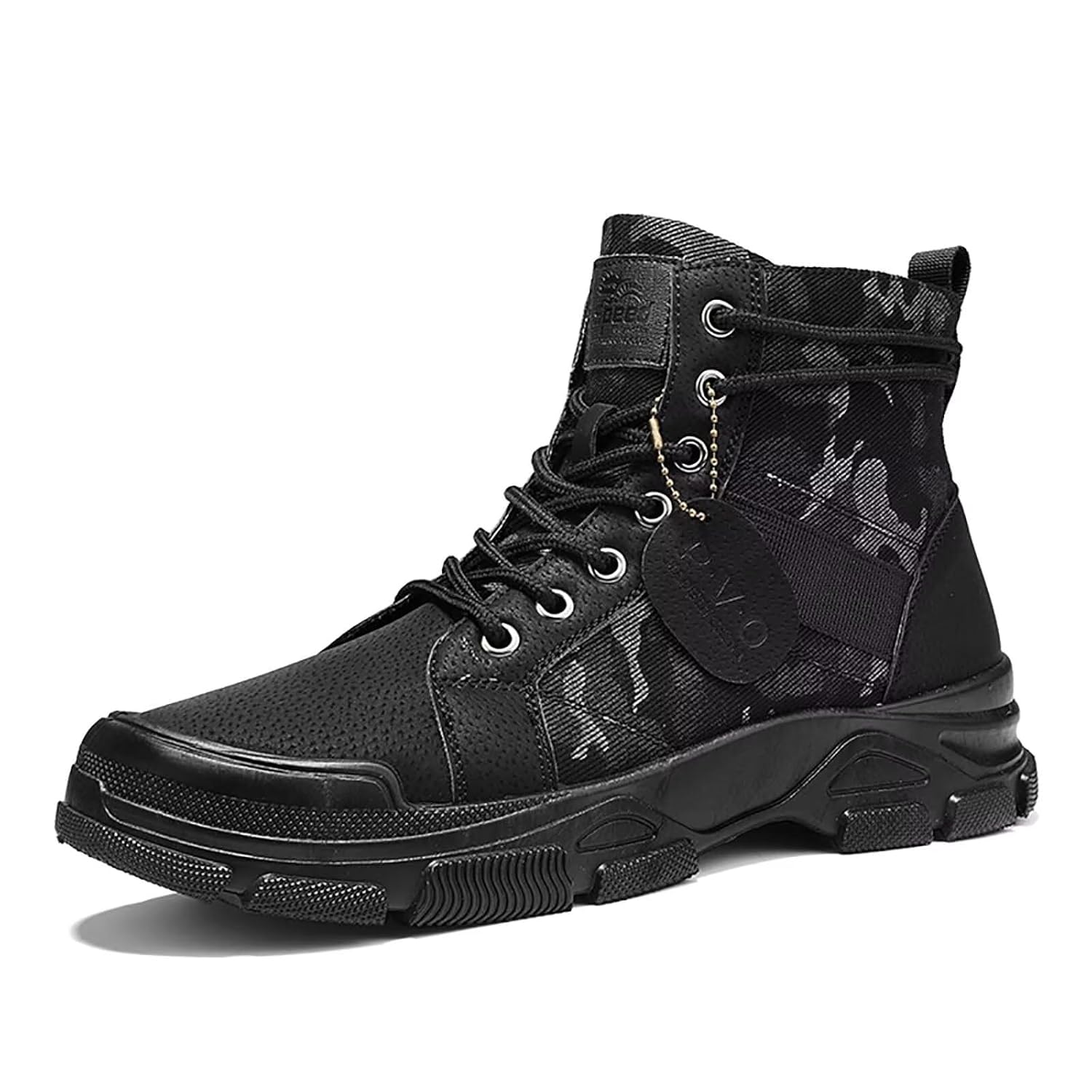 TERBOFIN Botas militares táticas masculinas confortáveis para combate, botas leves de camuflagem de cano alto com sola macia e salto mais grosso para caminhada casual no trabalho