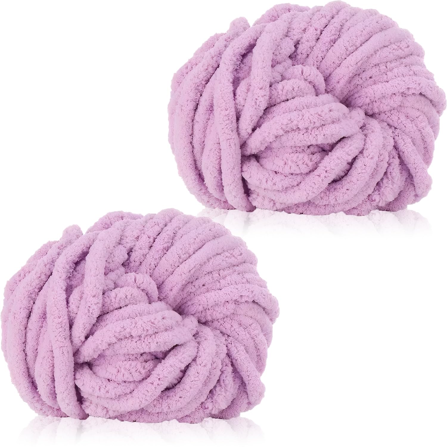 Chunky Knitting Wool 250g×2,Chenille Yarn for Crocheting&Knitting,Chunky Yarn for Crochet,Thick Wool for Blanket,Cushion,Pet Beds,Bags,Hats,Scarves