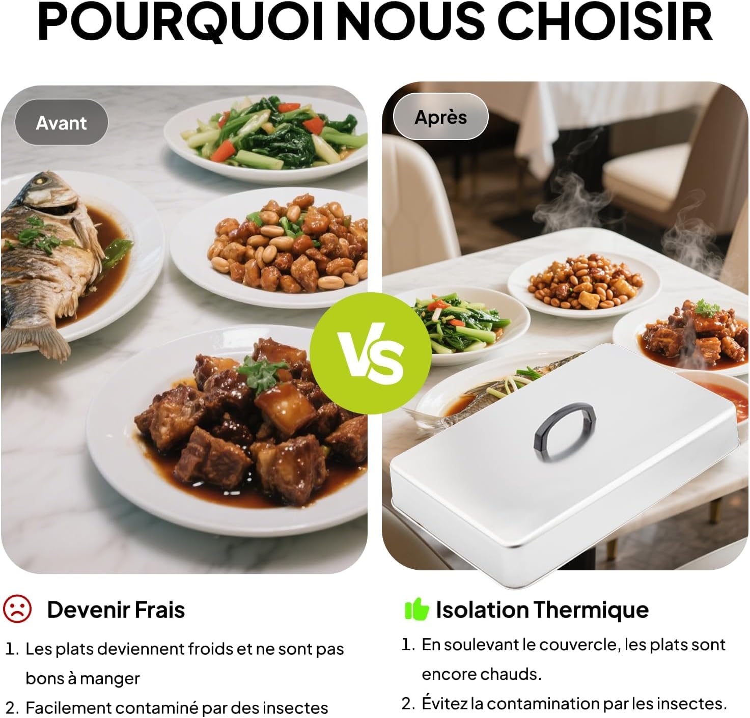 Couvercle de Cuisson pour Hamburger, Cloche Plancha En Acier Inoxydable, Cloche de Cuisson pour Plancha, Dôme de Fonte de Fromage Polyvalent, pour Steaks, Sandwichs Teppanyaki, 43.5 X 28.3 X 6.6 Cm