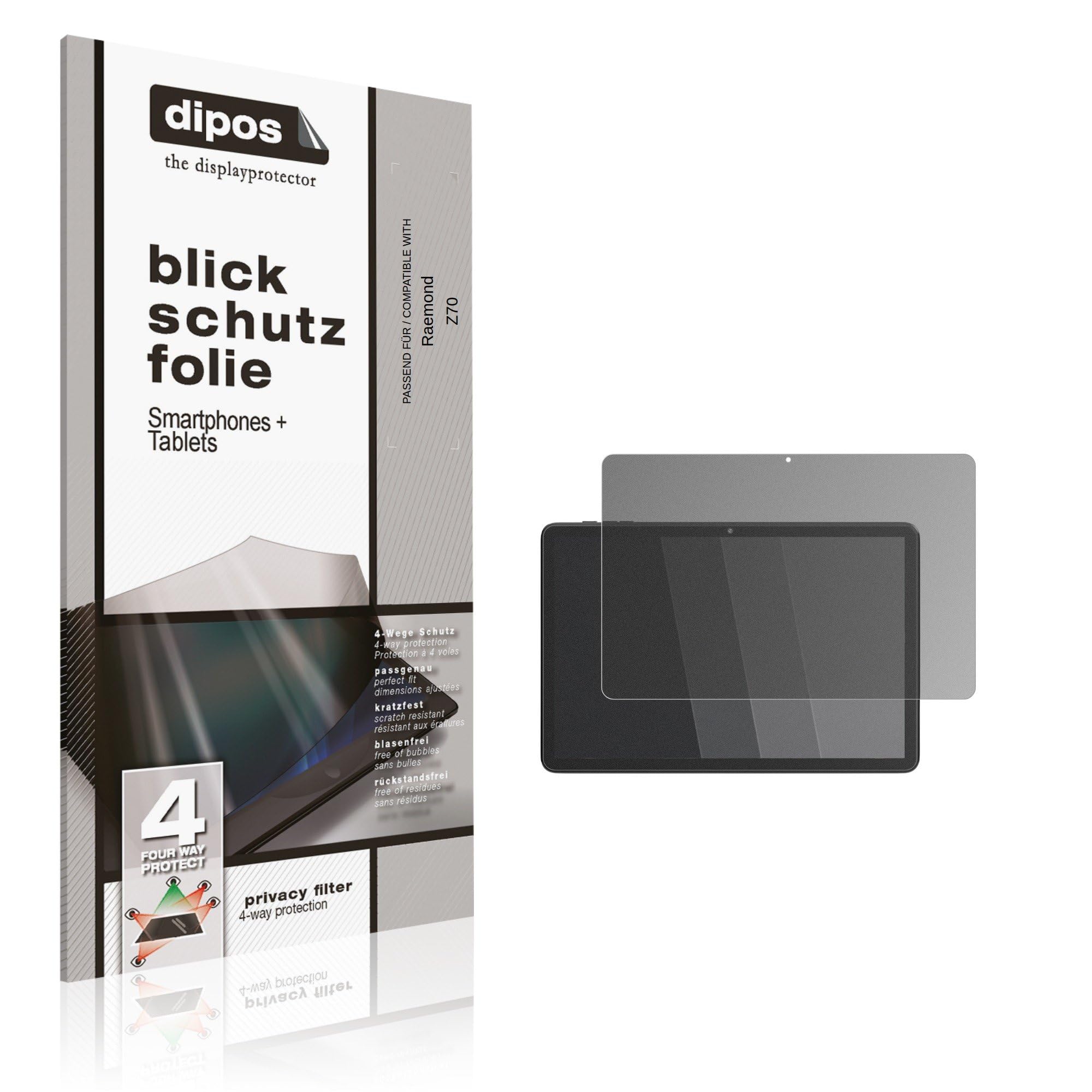 dipos Protector de Pantalla Antiespía para Raemond Z70