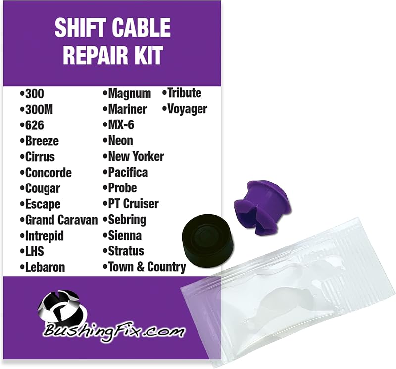 Kit de reparo da bucha do cabo seletor de transmissão BushingFix CH1Kit para Jeep, Chevrolet, Chrysler, Dodge, Ford, Mazda e outros – 1 kit