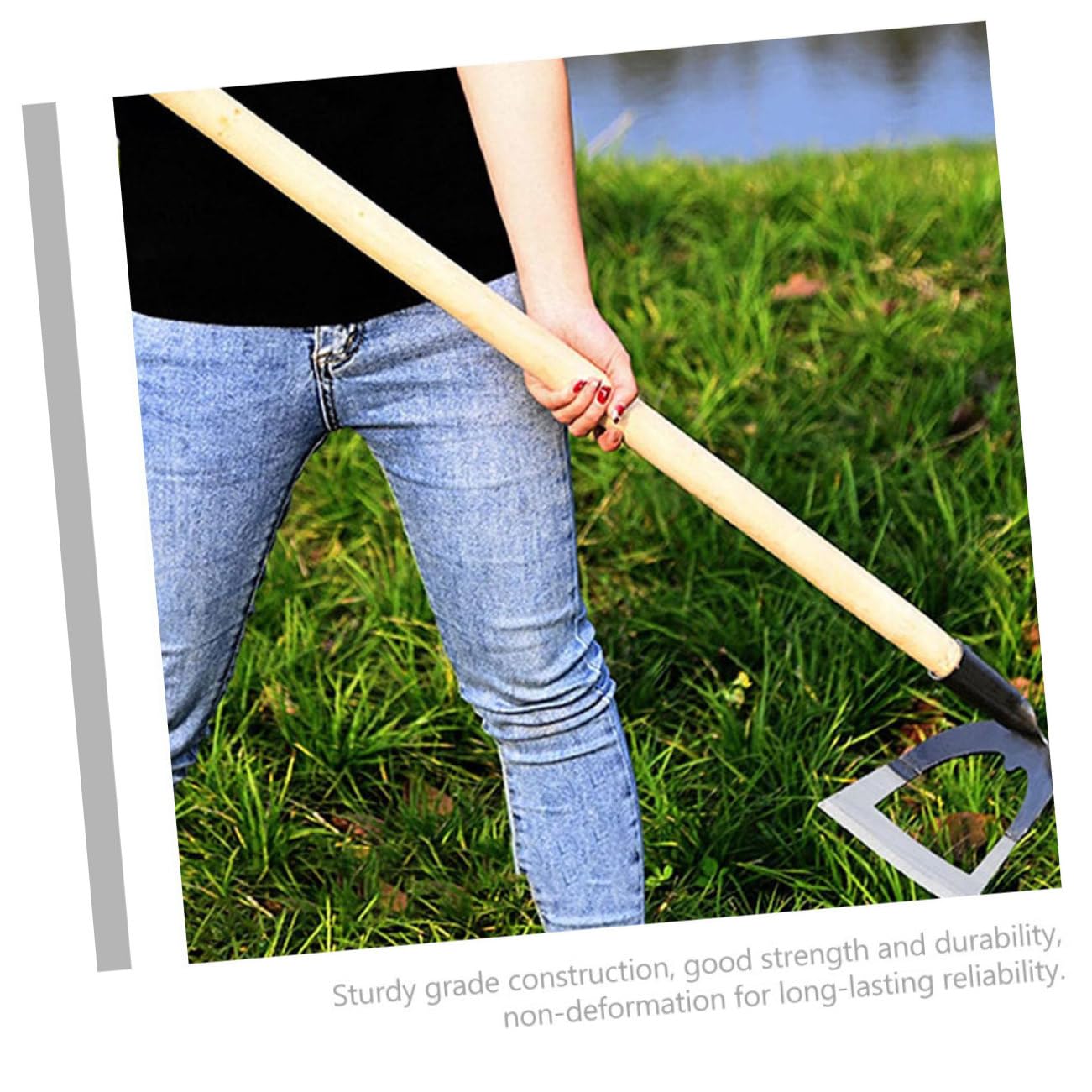 Supvox 2 Stück Hohlzinke Gartenwerkzeug Hochwertige Hacke zum Unkrautjäten und Pflanzen für Heimgarten und Tägliche Gartenarbeit Langlebig und Robust