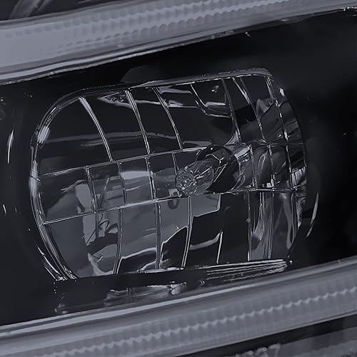 Miniatura 6 de Faros proyectores para Honda Civic 2 de 4puertas, de doble corona, con LED R8 DRL., Gris