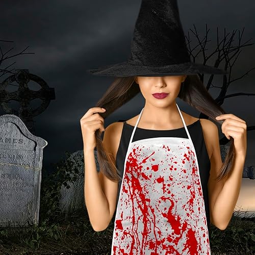 Miniatura 5 de 1 delantal sangriento de Halloween para mujeres y hombres, disfraz de fiesta de cosplay, cocina