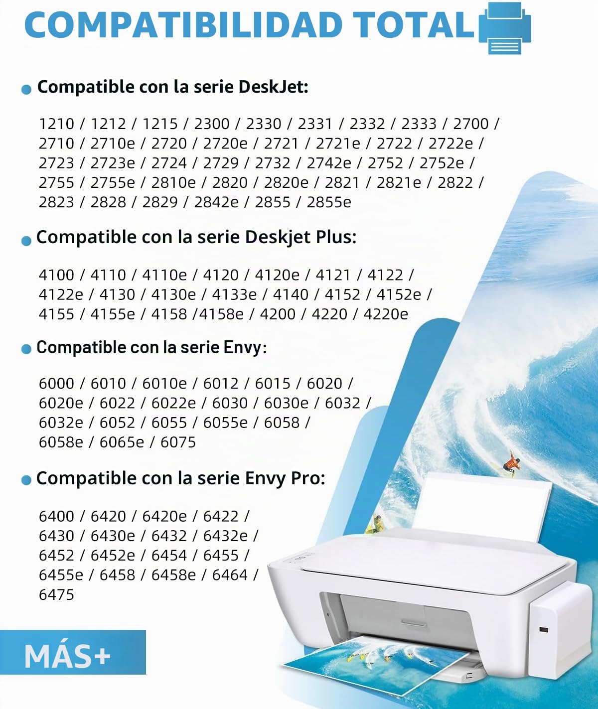 Tinta 305 XL Negro - 2× 750+ Páginas, Reemplazo para Cartuchos Tinta HP 305 Negro XL, Tinta Impresora 305 Compatible con HP DeskJet 2820e 2800e 2810e 2700 2710e Plus 4100 4120 Envy 6000 6020e