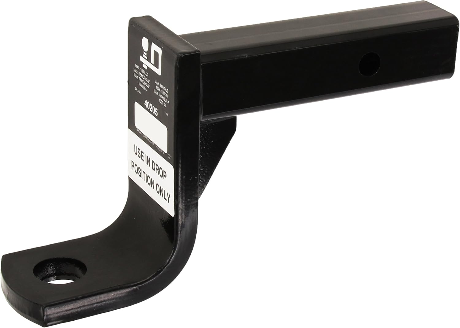 Draw-Tite 40205 9" Hollow Shank Ball Mount (10000 lbs. GTW/1-1/4" Ball Hole/6" Drop)