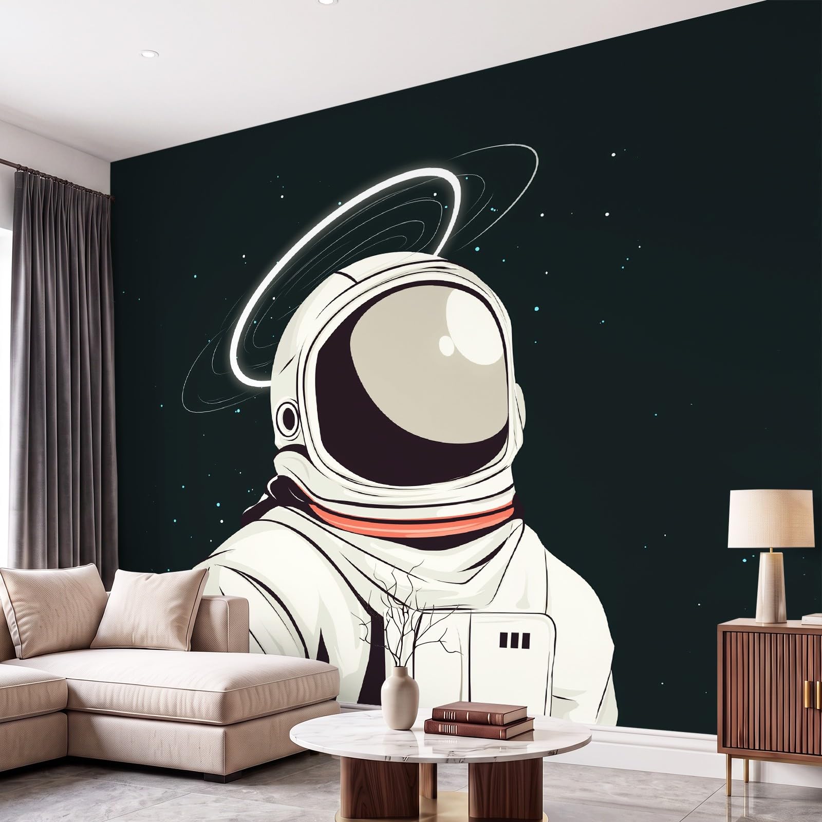Fototapeta z włókniny w stylu vintage, grafika powierzchniowa, czarny, gwiaździste niebo, światło i cień, 350 x 256 cm, tapeta ścienna, tapeta na fizelinie, tapeta do pokoju młodzieżowego, biura