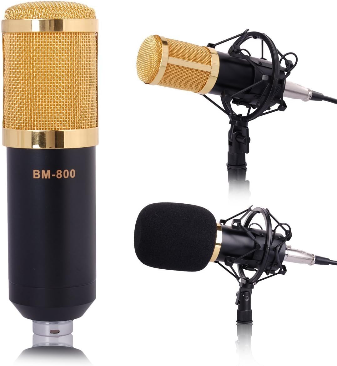 Amazon XCSOURCE® コンデンサーサウンドスタジオレコーディングマイク ブロードキャストダイナミックショックマウント