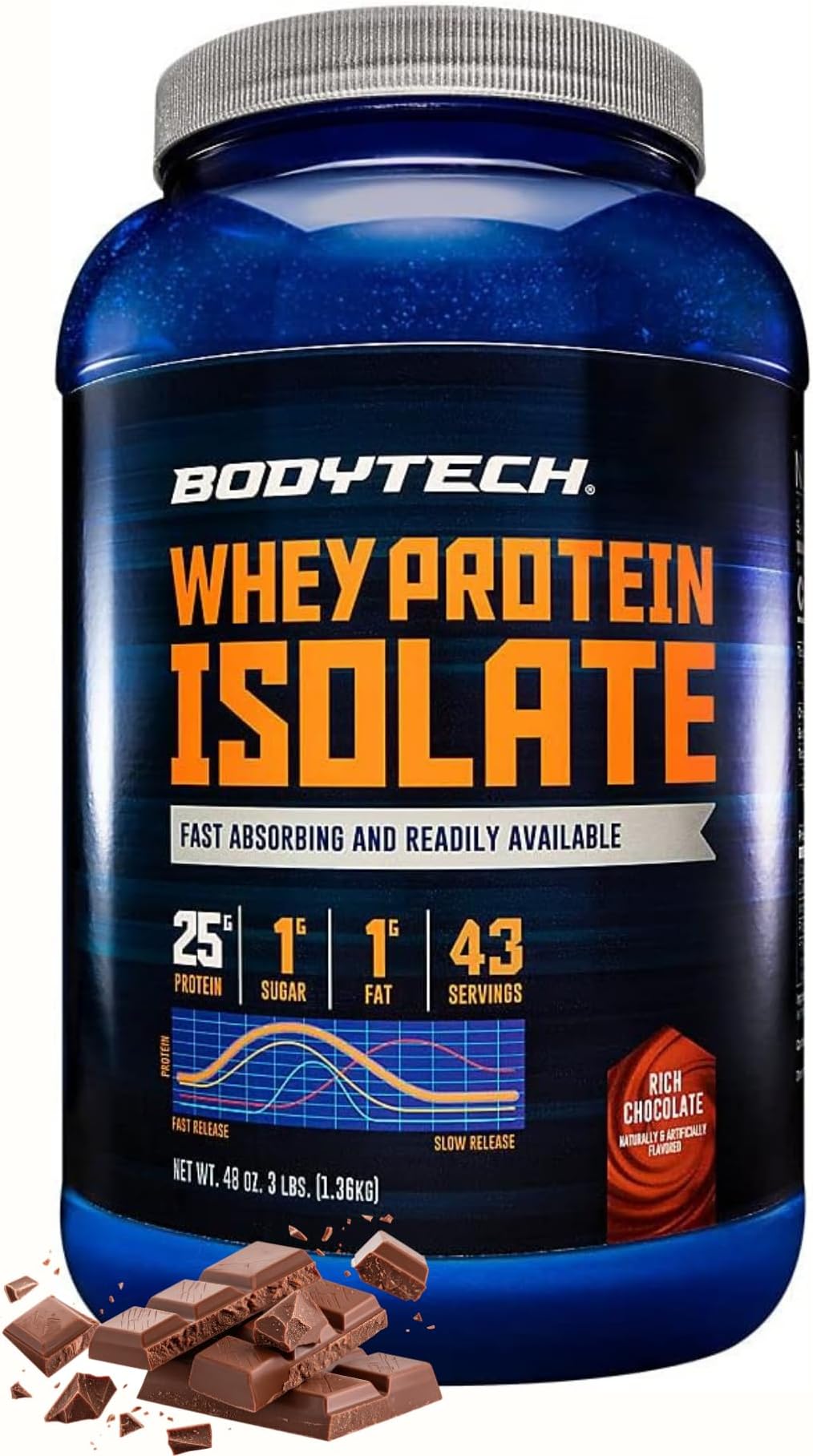 Whey Protein Isolate 1.4kg Powder Rich Chocolate