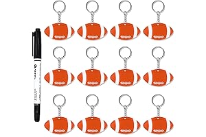 12 Pcs Sports Keychains for Kids Acrylic Keychain Football Charm for DIY Sports Party Favor