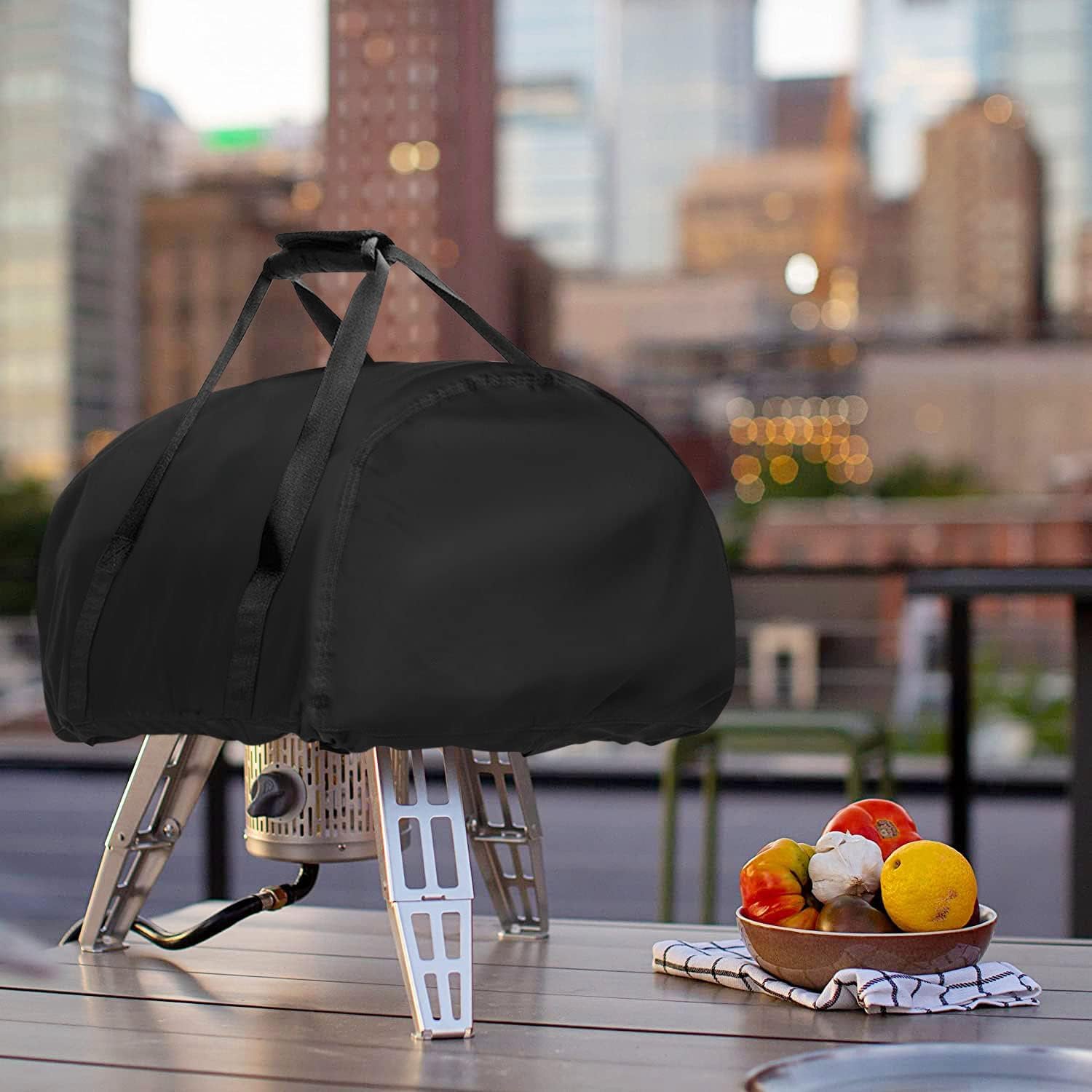 Waterproof Pizza Oven Cover for Gozney Roccbox Pizza Oven, 600D Outdoor Camping Wood Burner Storage Protective Cover Heavy Duty Waterproof Grill Oven Cover - Image 4