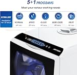 Lave-vaisselle portable AIRMSEN TDQR03, mini lave-vaisselle compact avec réservoir d'eau intégré de 5 litres et fonction de séchage à l'air, 5 programmes de lavage, soin des bébés, lavage de verre et de fruits - Vert