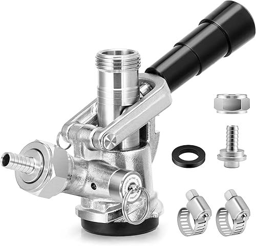 TMCRAFT Acoplador de barril, sonda de acero inoxidable, cuerpo de latón, sistema en D, acoplador de grifo Sankey para I.D 516 pulgadas, línea de