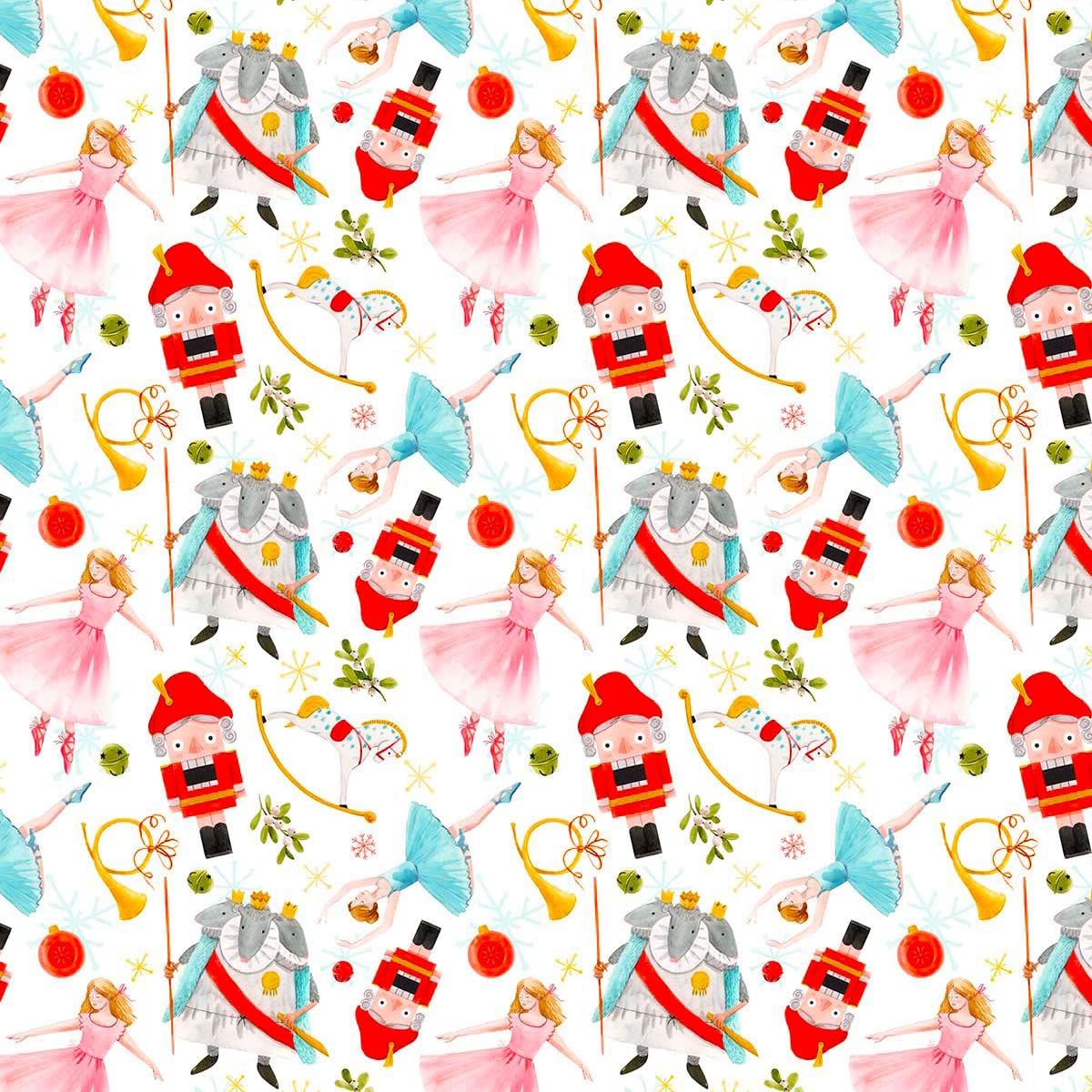 100% Cotton Christmas Fabric Material Sold By the Metre 140cm Wide - The Nutcracker - CC488 - ONE METRE