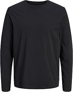 تيشرت اورجانيك بيسيك حديث بكم طويل ورقبة دائرية للرجال من جاك اند جونز