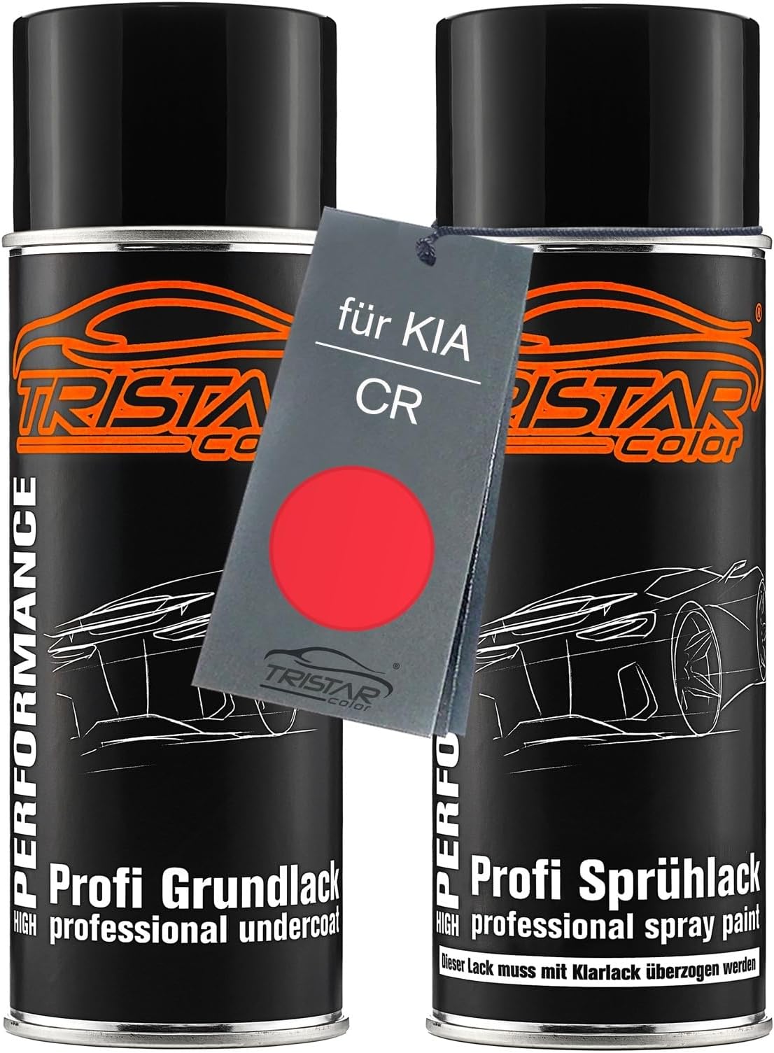 TRISTARcolorCar Paint Spray can set for KIA CR Canadian Red under base coat spray can 400ml