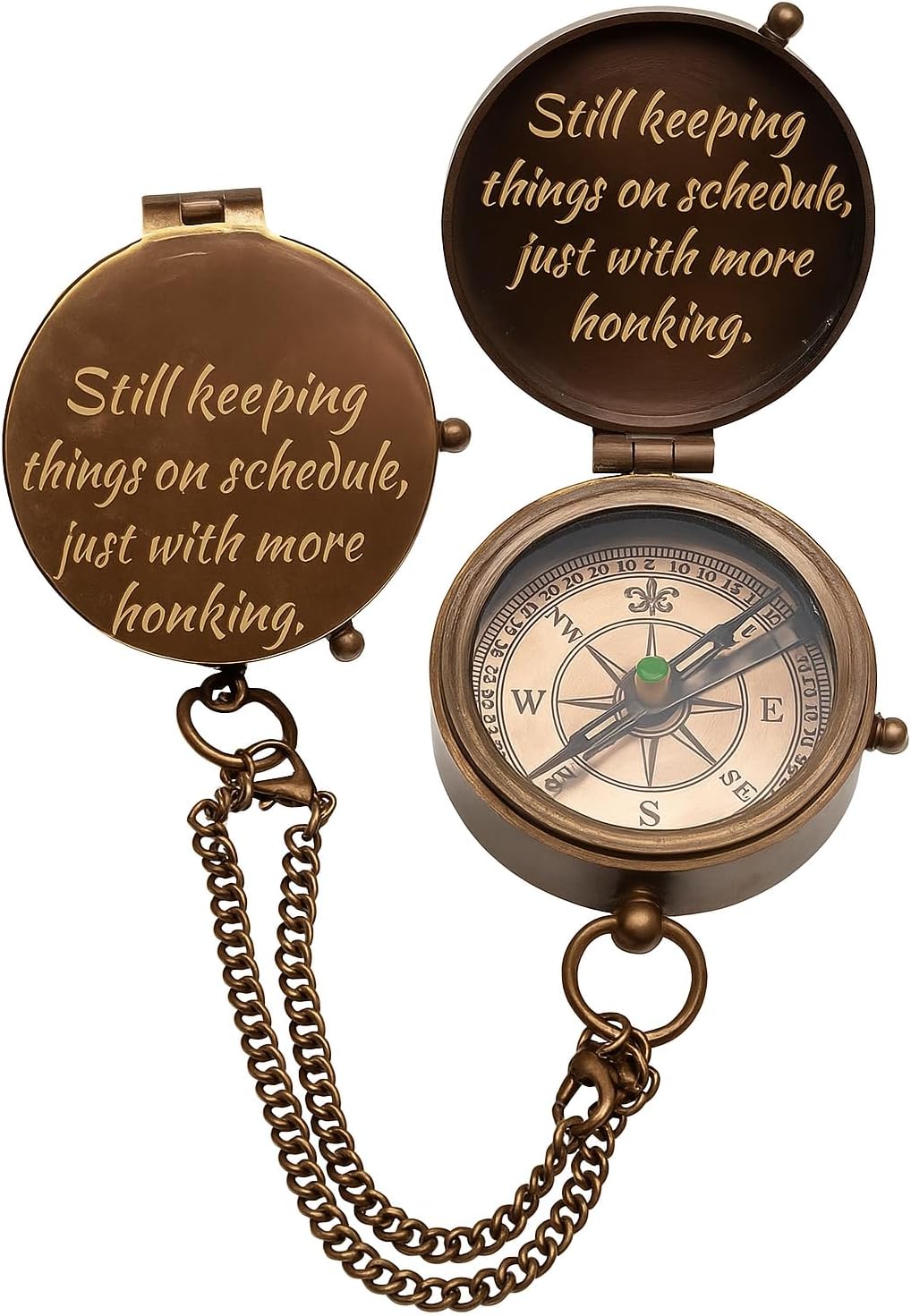 Custom Engraved Compass Gift for Men – Personalized Brass Pocket Compass – Antique Keepsake Personalized Compasses Boyfriend, or Dad, for Birthdays, Christmas, Valentine’s Day, or Retirement