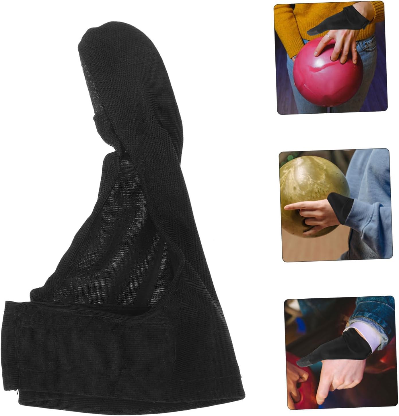 Ft Bowling Gloves Thumb Protective Sleeves for Bowling Game Toy Finger Protector Gloves Black Left