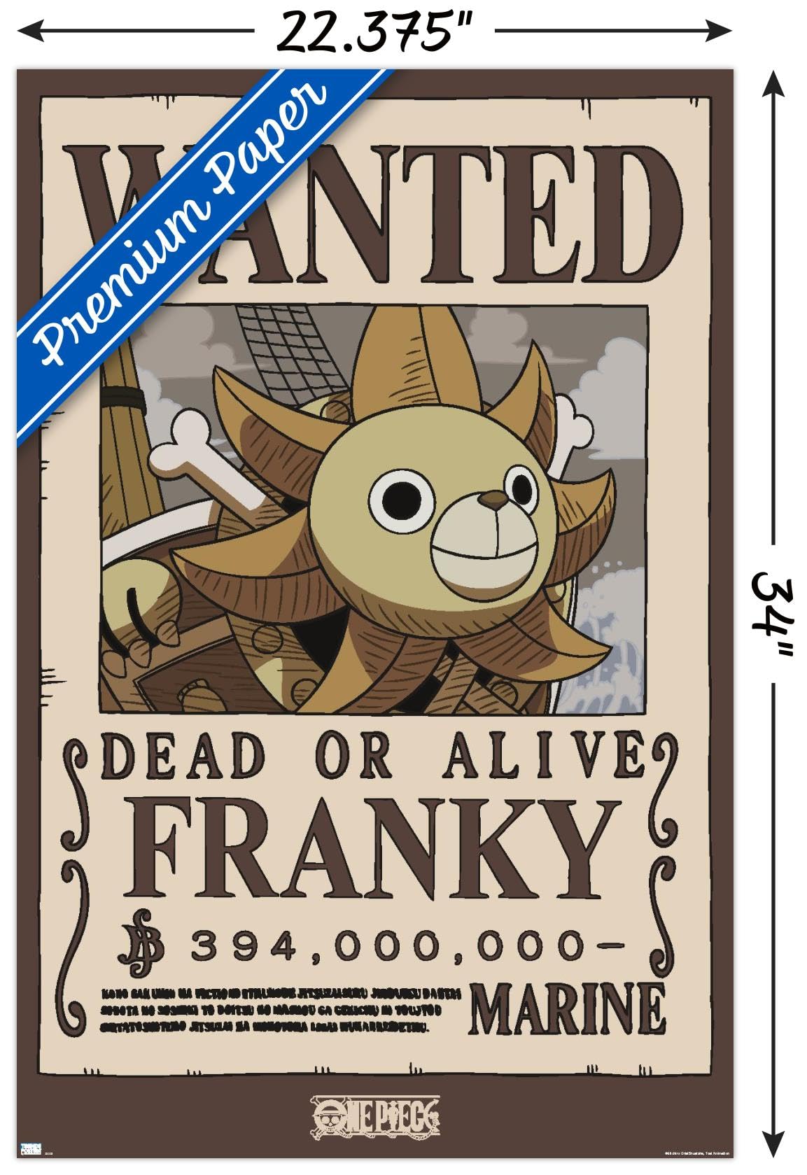 Amazon.co.jp: ワンピース - Franky Wantedポスターウォールポスター