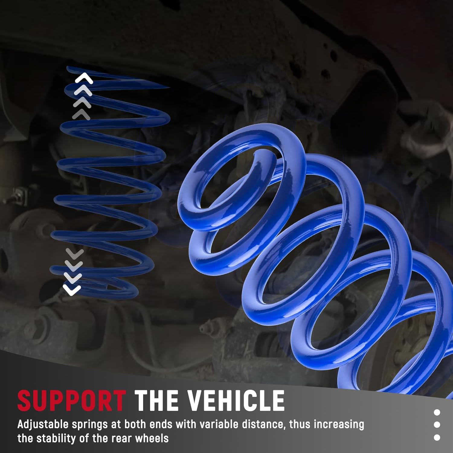 Rear Heavy Duty Coil Springs for Ram 1500 2009-2018 2wd 4wd, 100% Extra Load Capacity (2000 lbs), Maintains Factory Ride Height, For Truck Towing,Blue