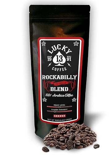 Lucky 13 Mezcla de café Rockabilly (molido, 16 oz) disponible en Yaxa Colombia
