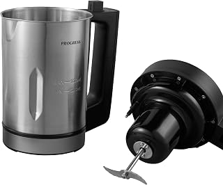 Progress EK5118V2P 1.6 Litre Soup Maker – Digital Electric Mixer Blender for Soup & Smoothies, 5 Pre-Set Functions, Stainless Steel Jug, Smooth/Chunky Soups, Keep Warm, Prevents Overspill, 900 W