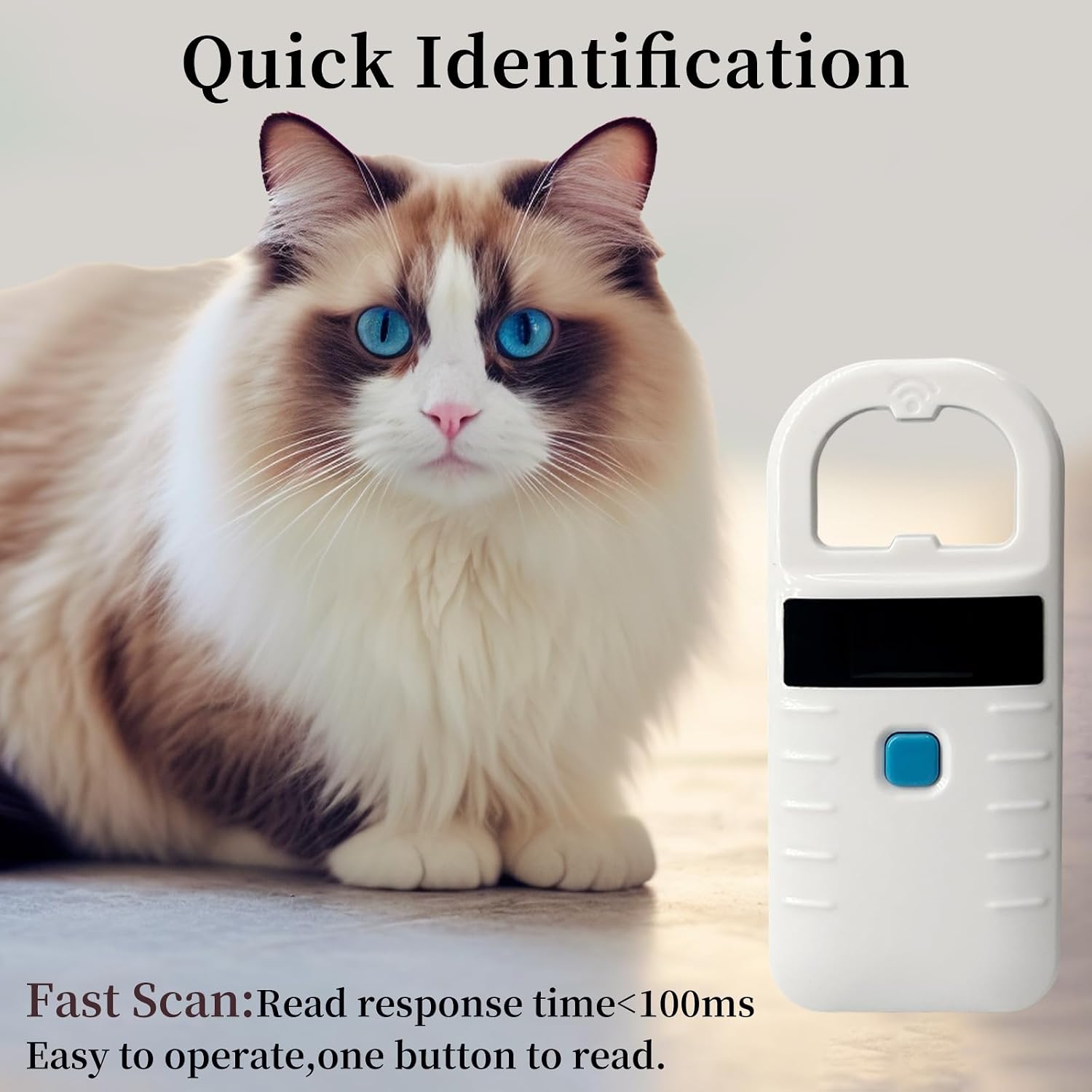 Pet Microchip Scanner Rechargeable Bluetooth Dog Microchip Reader