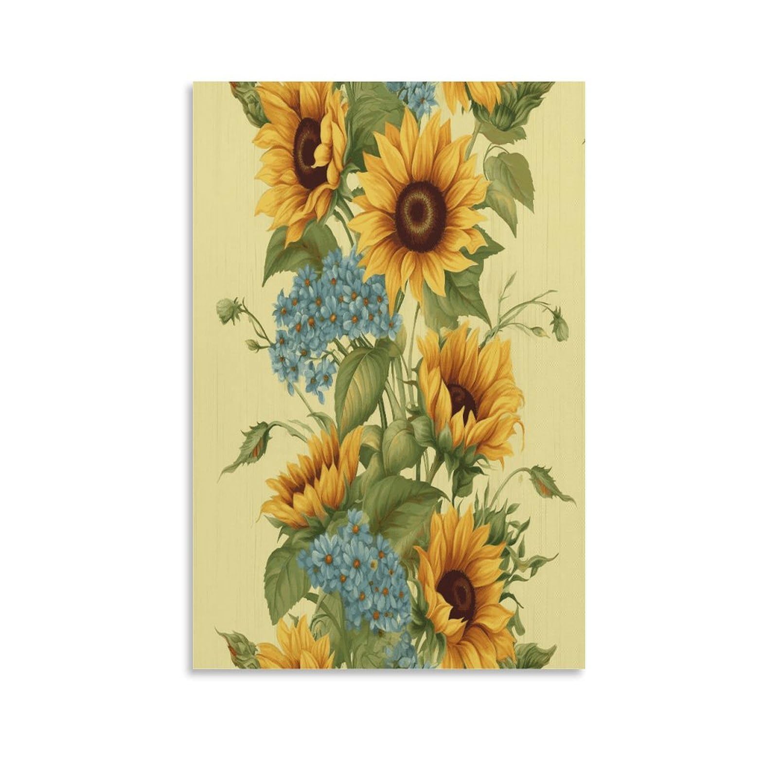 LDGSUPH Sunflowers Canvas Wall Art Prints Hangable Decor Painting for Wall Prints Painting Artwork Modern Decorative Artwork Ready to Hang Wall Pictures for Home Decor 20x30inch(50x75cm)