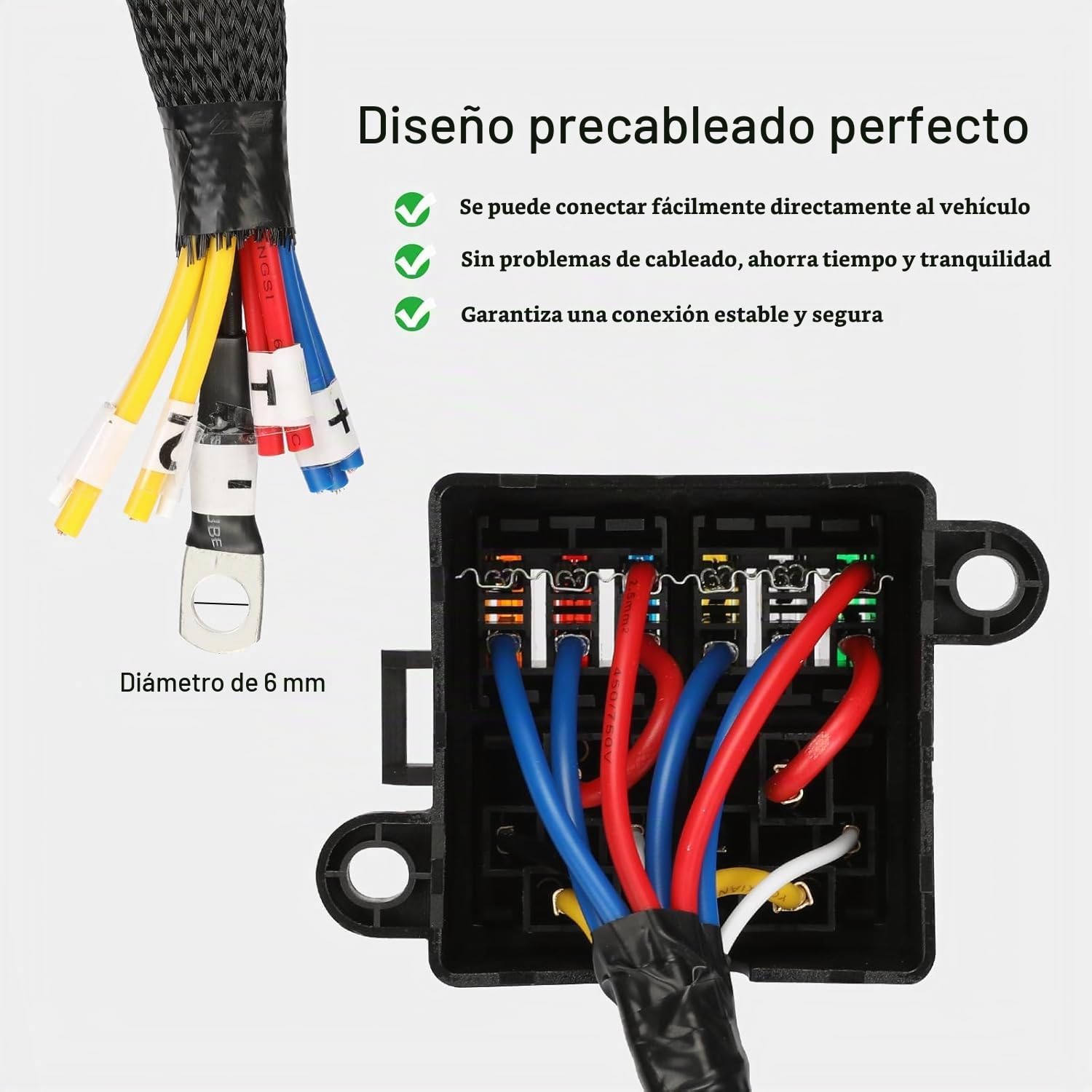 Greluma Caja de relés con fusibles precableada con 2 ranuras de relé y 6 portafusibles ATC/ATO,2 relés de 12V DC,4 pines 80A y 6 fusibles,bloque de fusibles impermeable para barcos,vehículos