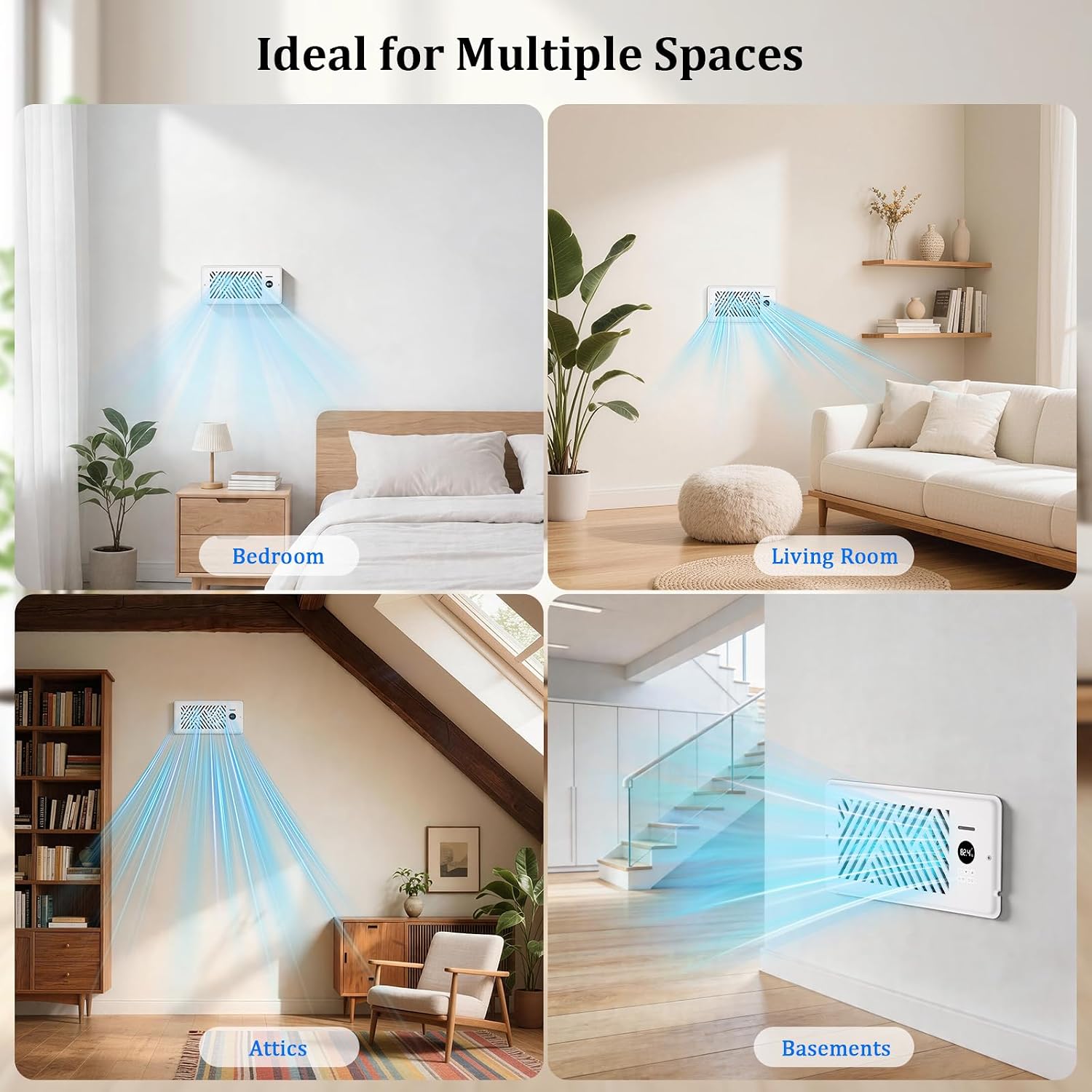 PChero Register Booster Fan 4 x 10, 160 CFM Smart HVAC Vent Fan | WiFi App Control, 10-Speed Control, Optimize HVAC Airflow Through Floor Vents, Balance Temperature, Ultra Quiet