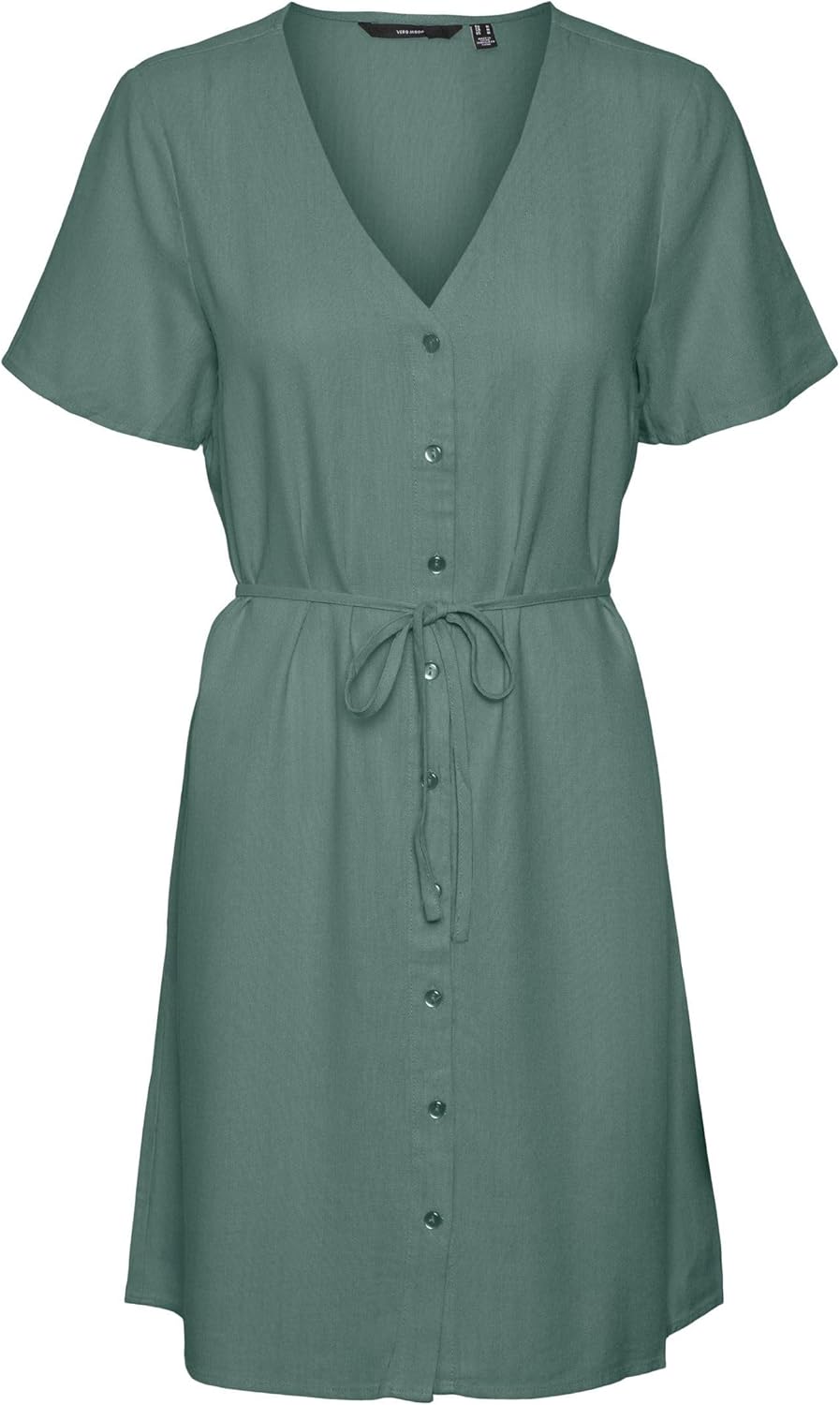 Vero Moda Curve VMMYMILO WIDE WRAP KNEE DRESS - Freizeitkleid - bright green/grün