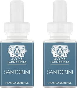 Pura & Antica Farmacista Home Scent Refill - Smart Home Air Diffuser Fragrance - Up to 120-Hours of Luxury Fragrance per Refill - Household Essential - Safe Diffuser Fragrance - 2 Pack, Santorini