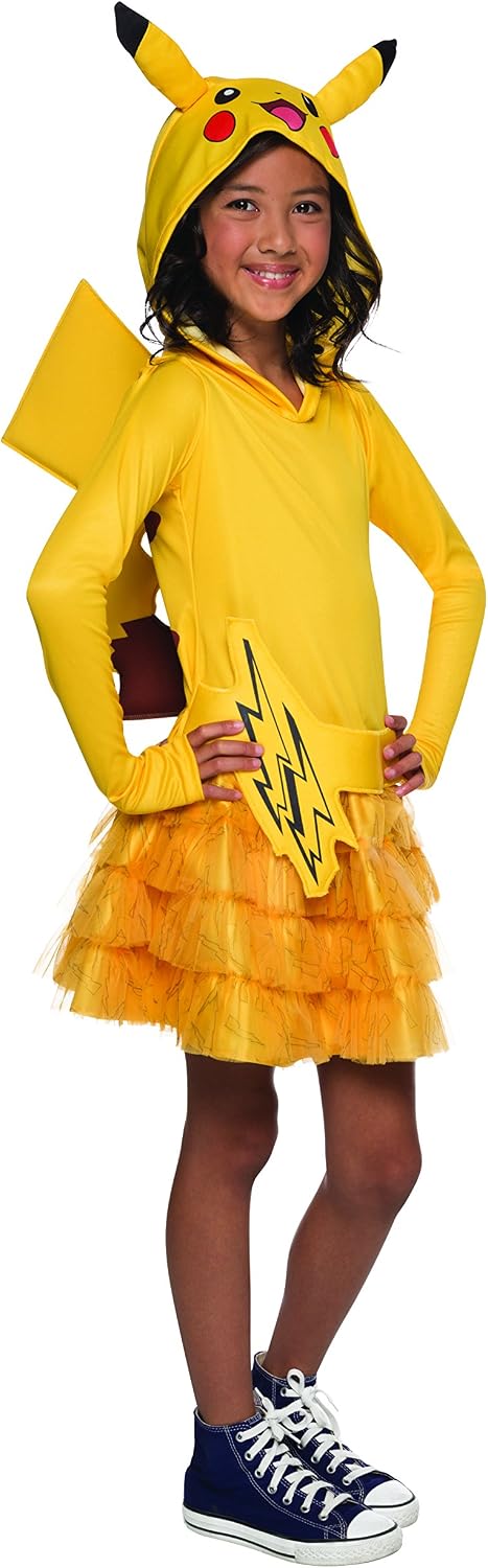 Rubie's Pokémon Pikachu Child Hooded Costume Dress, Large