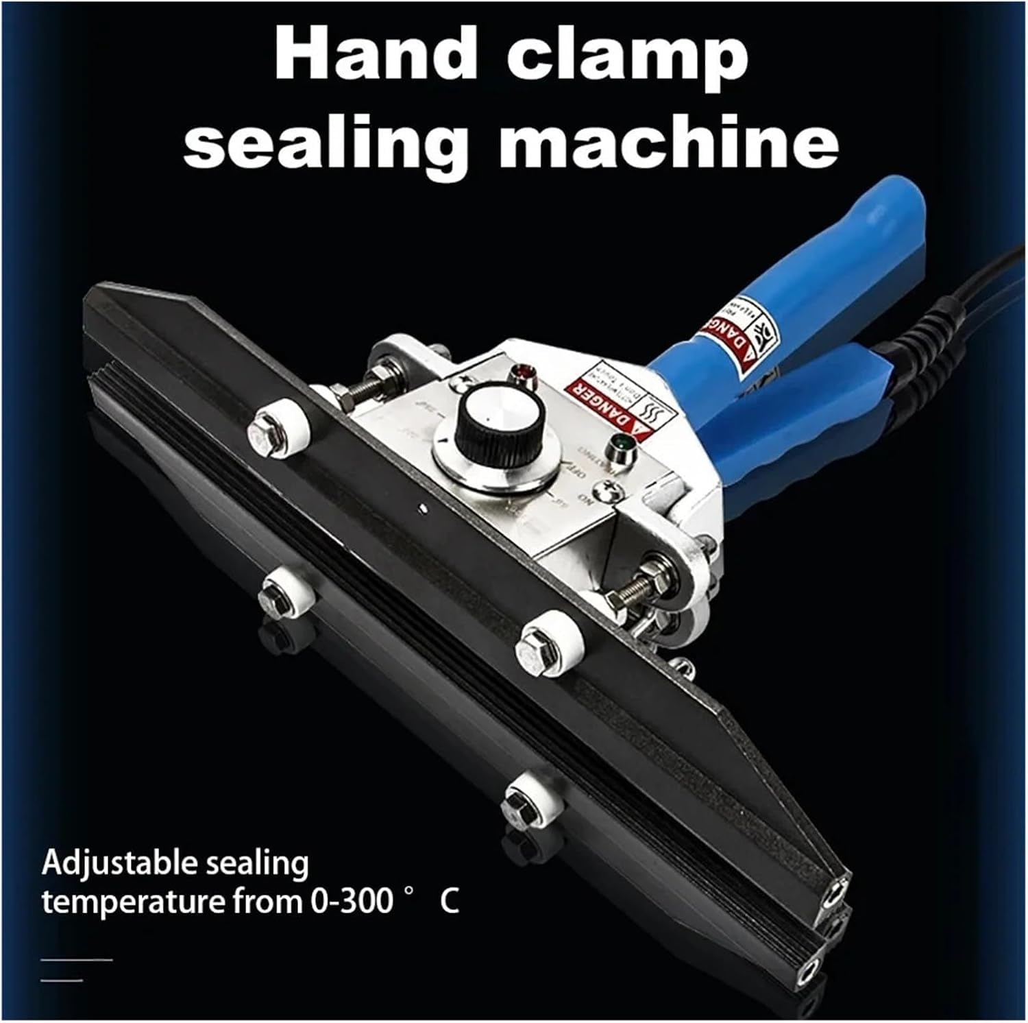 Sigillatrice portatile per sacchetti in alluminio con temperatura regolabile, termosaldatrice manuale da 300 W per carta kraft e fogli di alluminio, macchina compatta per confezionamento (200MM)