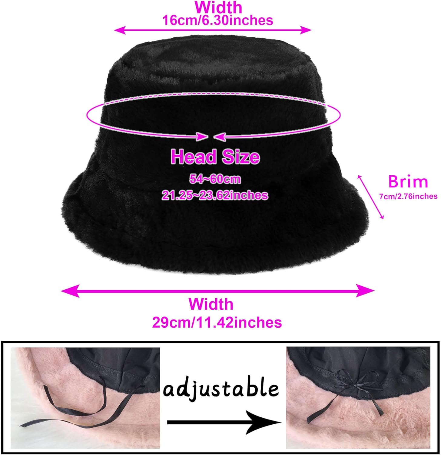Bucket Hats Fuzzy Sheep Print Women Men Plush Cap Warm Soft Fisherman Hat Adjustable Winter Spring