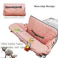 Vista 36 de Funda para carrito de compras para bebé de algodón, lavable a máquina para bebés, niños pequeños, niños o niñas, grandes (lindas)