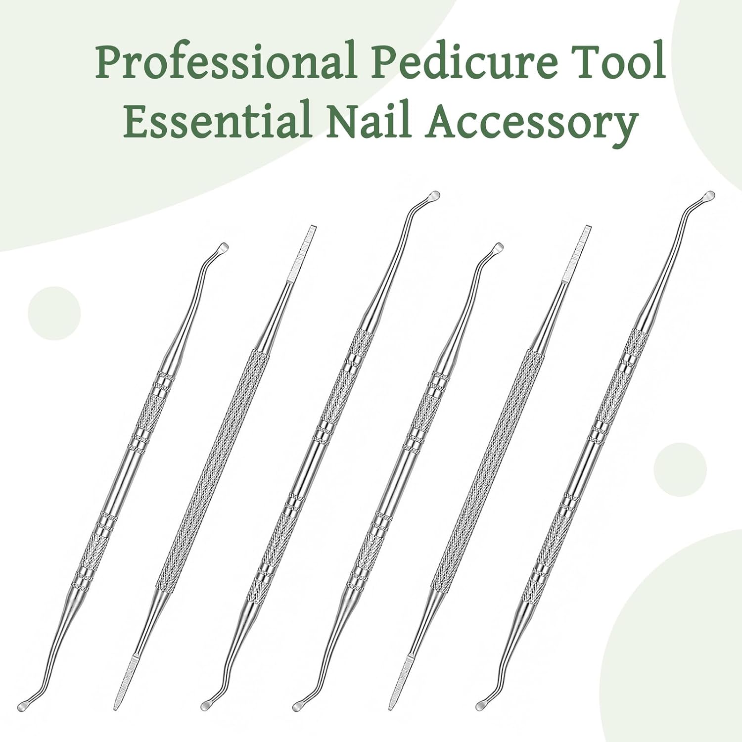 6Pcs Ingrown Toenail File and Lifters, Stainless Steel Ingrown Toenail Tool Pedicure Tools for Feet Double Head Ingrowns Nail Corrector Tool for Nail Cleaner Remove Dirt