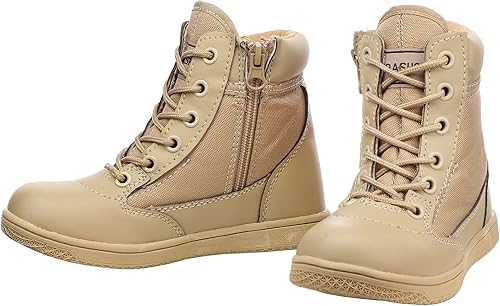 Miniatura 2 de Botas de senderismo al tobillo para niños y niñas, zapatos militares para caminar, botas de combate, jungla