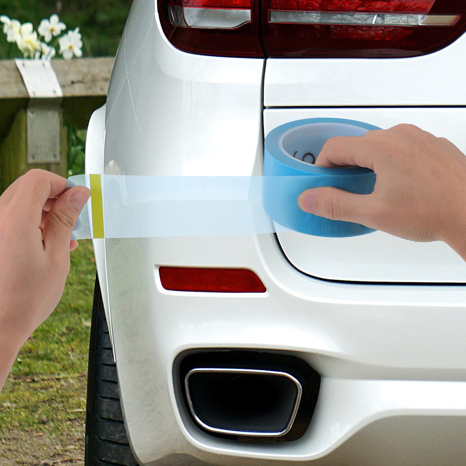 5 Rouleaux Ruban de Masquage Automobiles Pet Résistant Haute Température Ruban de Peinture Auto Courbe Adaptée Assortiment Facile à Appliquer et Découper Couleur