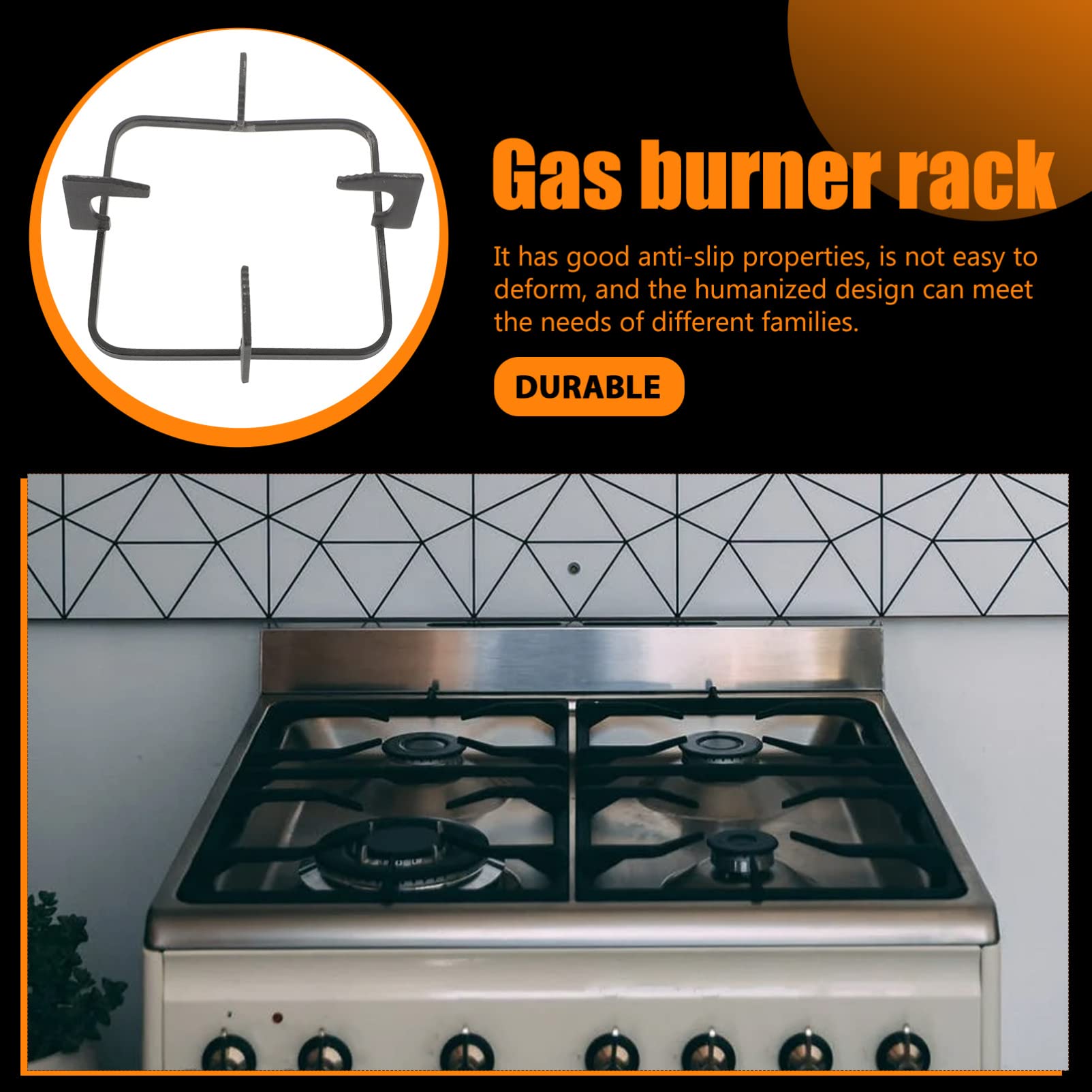 Universele Non Slip Verhoog Wok Rack, Wok Rack Wok Ring Ondersteuning Stand for Gas Kookplaten Gietijzeren Pan Houder Fornuis Onderzetters Melk Pot Cooktop Bereik Pan Gas Brander Ondersteuning Ring 4