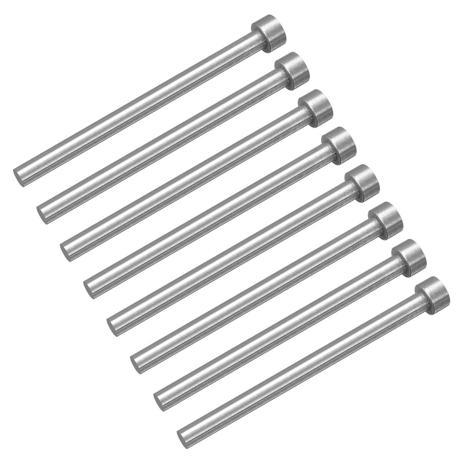 Goupilles d'éjection droites 6mm de diamètre et 100mm en acier 65Mn (Lot de 8)
