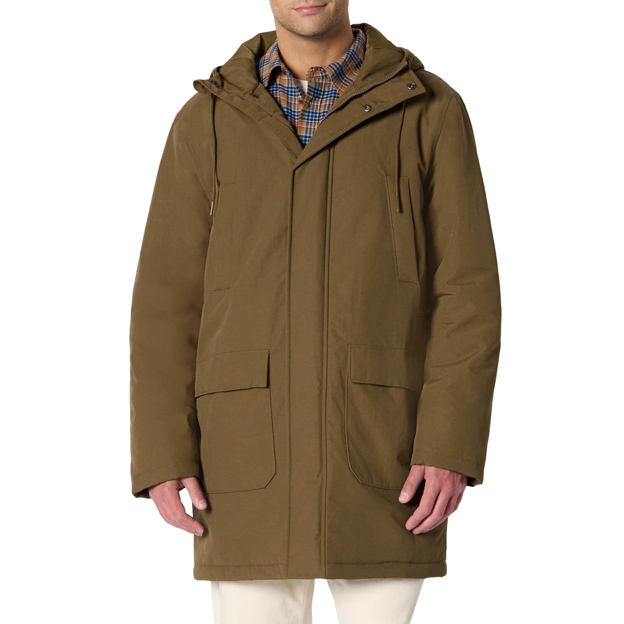 Amazon Essentials Herren Moderne, Übergroße Parka-Jacke Aus Schwerem Material