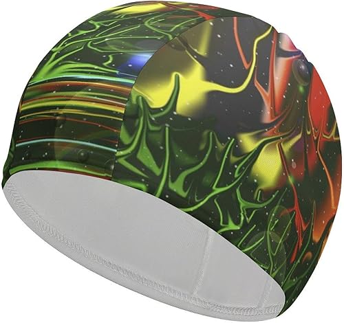 Magic Forest Adult Swim Cap Printed Swimming Hat Comfortable Bathing Cap Shower Caps for Long and Short Hair