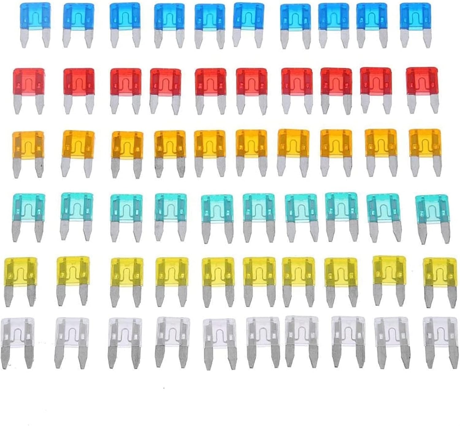 Fuse 60 pcs car Truck Mini Blade 5A 10A 15A 20A 25A 30A Hybrid Set Kit Car Styling Safety Backup Accessories