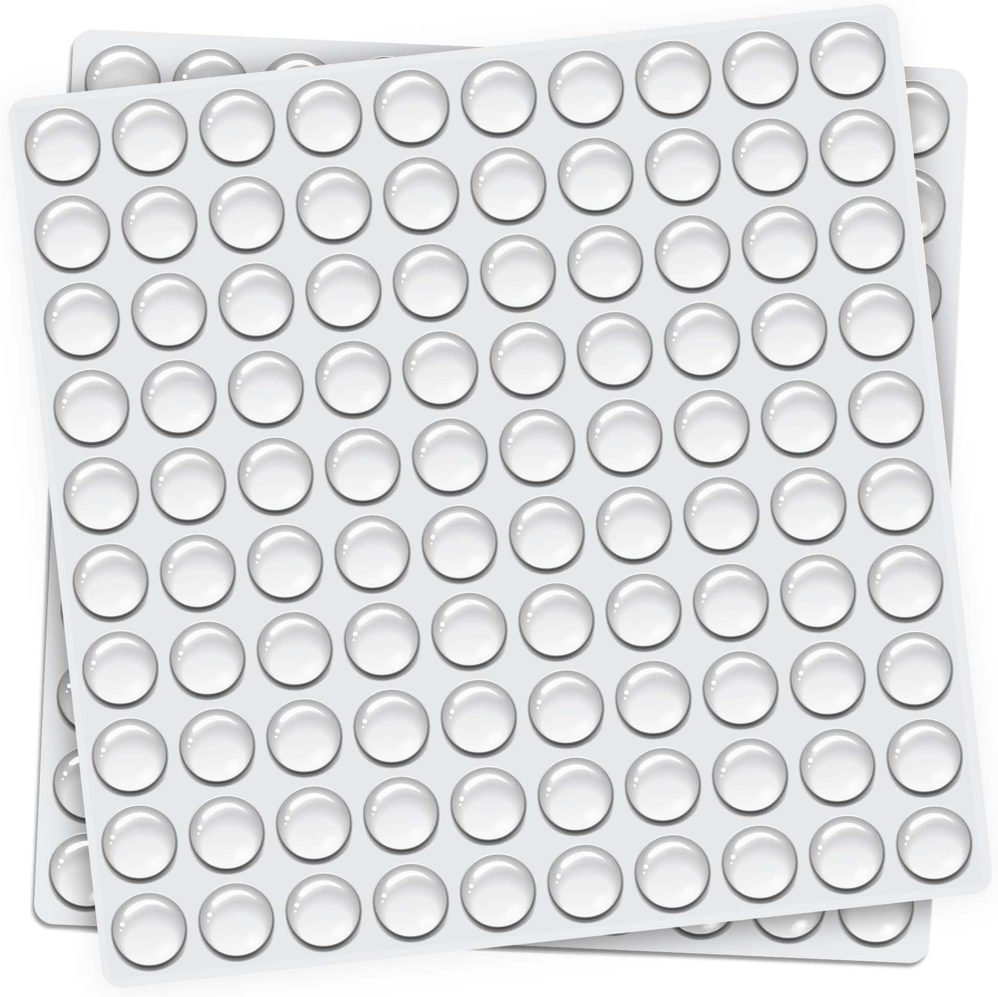 Cabinet Door Rubber Bumpers 200 Pcs Self Adhesive Sound Dampening Clear Bumper Pads for Drawers, Table Tops, Cupboard, Picture Frames, Glassware and Furniture (Hemispherical)