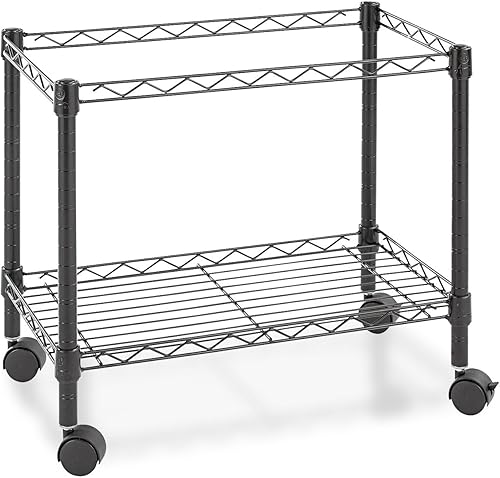 Miniatura 2 de Alera ALEFW601424BL - Carro rodante de un solo nivel, 24 pulgadas de ancho x 14 pulgadas de profundidad x 21 pulgadas de alto, color negro